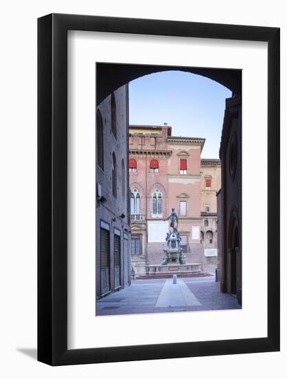 Italy, Italia. Emilia-Romagna, Bologna district, Bologna. Piazza del Nettuno, Fontana del Nettuno a-Francesco Iacobelli-Framed Photographic Print