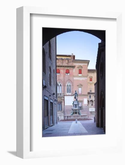 Italy, Italia. Emilia-Romagna, Bologna district, Bologna. Piazza del Nettuno, Fontana del Nettuno a-Francesco Iacobelli-Framed Photographic Print