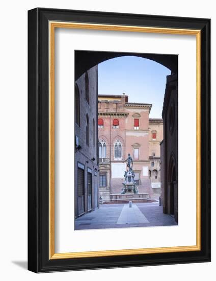 Italy, Italia. Emilia-Romagna, Bologna district, Bologna. Piazza del Nettuno, Fontana del Nettuno a-Francesco Iacobelli-Framed Photographic Print
