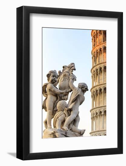 Italy, Italia. Tuscany, Toscana. Pisa district. Pisa. Piazza dei Miracoli. Cathedral and Leaning To-Francesco Iacobelli-Framed Photographic Print