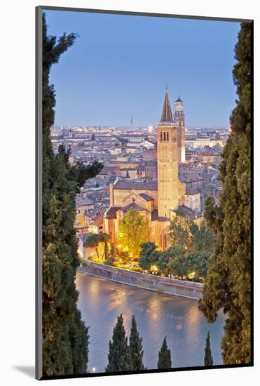 Italy, Italia Veneto, Verona District. Verona. View from Castel San Pietro-Francesco Iacobelli-Mounted Photographic Print