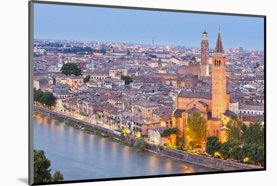 Italy, Italia Veneto, Verona District. Verona. View from Castel San Pietro-Francesco Iacobelli-Mounted Photographic Print