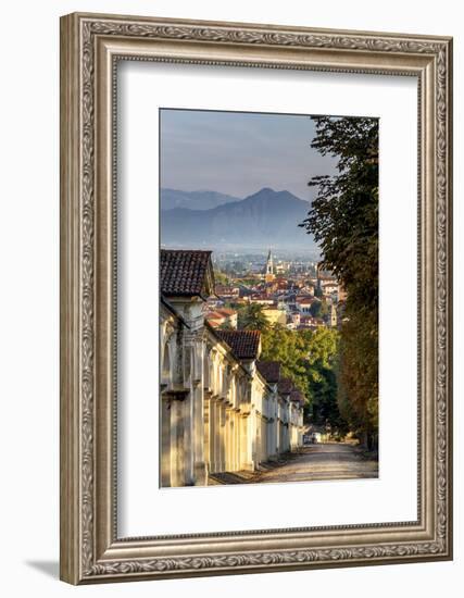 Italy, Italia. Veneto. Vicenza. Monte Berico Sanctuary, the Scalette is a 192 steps staircase to th-Francesco Iacobelli-Framed Photographic Print