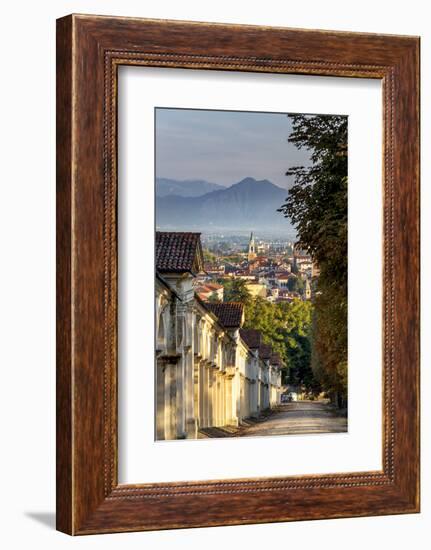 Italy, Italia. Veneto. Vicenza. Monte Berico Sanctuary, the Scalette is a 192 steps staircase to th-Francesco Iacobelli-Framed Photographic Print