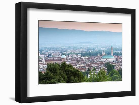 Italy, Italia. Veneto. Vicenza. The town from Monte Berico.-Francesco Iacobelli-Framed Photographic Print