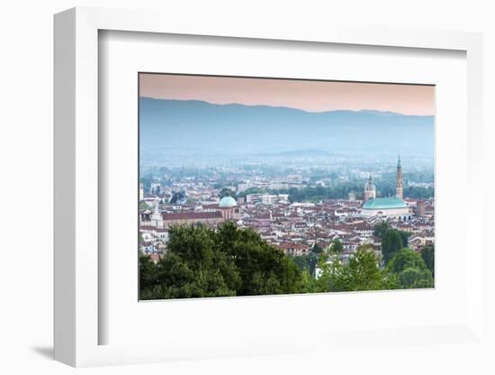 Italy, Italia. Veneto. Vicenza. The town from Monte Berico.-Francesco Iacobelli-Framed Photographic Print