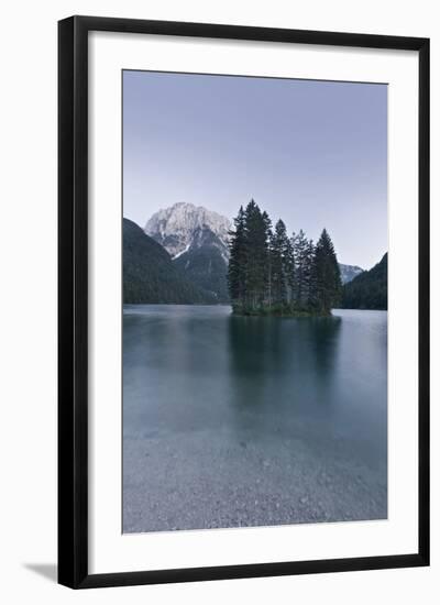 Italy, Julische Alps, Lake, Lago Del Predil, Predilsee, Island-Rainer Mirau-Framed Photographic Print