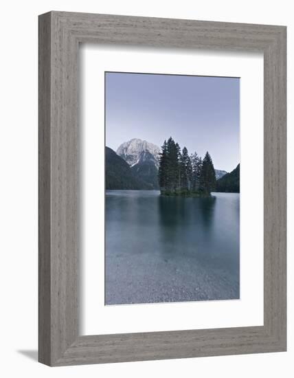 Italy, Julische Alps, Lake, Lago Del Predil, Predilsee, Island-Rainer Mirau-Framed Photographic Print