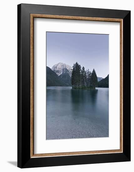 Italy, Julische Alps, Lake, Lago Del Predil, Predilsee, Island-Rainer Mirau-Framed Photographic Print