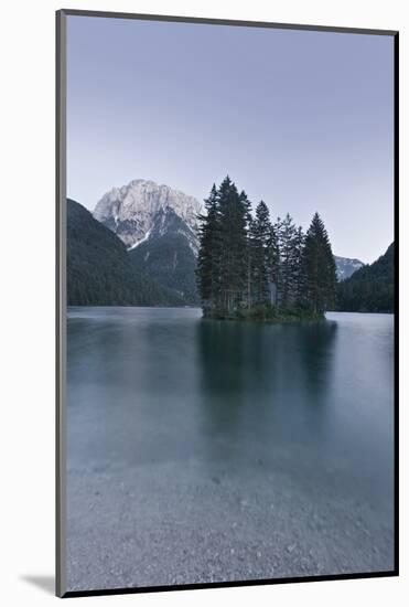 Italy, Julische Alps, Lake, Lago Del Predil, Predilsee, Island-Rainer Mirau-Mounted Photographic Print
