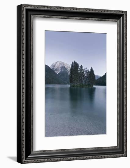 Italy, Julische Alps, Lake, Lago Del Predil, Predilsee, Island-Rainer Mirau-Framed Photographic Print