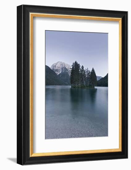 Italy, Julische Alps, Lake, Lago Del Predil, Predilsee, Island-Rainer Mirau-Framed Photographic Print