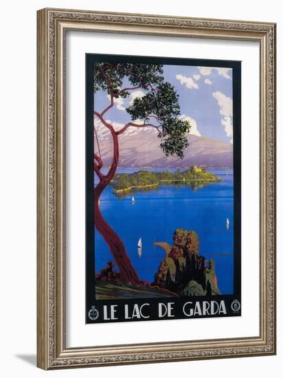 Italy - Lake Garda Travel Promotional Poster-Lantern Press-Framed Art Print