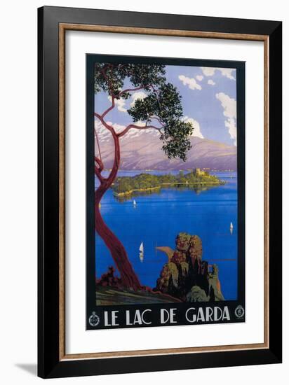 Italy - Lake Garda Travel Promotional Poster-Lantern Press-Framed Art Print