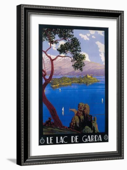 Italy - Lake Garda Travel Promotional Poster-Lantern Press-Framed Art Print