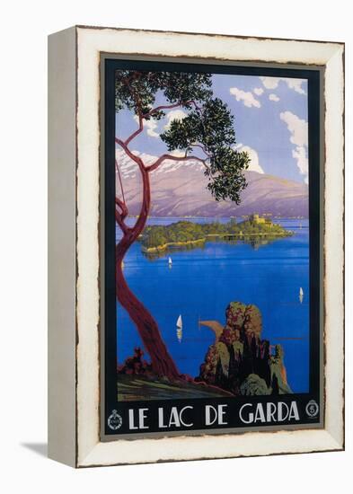 Italy - Lake Garda Travel Promotional Poster-Lantern Press-Framed Stretched Canvas