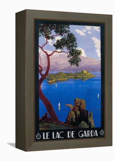 Italy - Lake Garda Travel Promotional Poster-Lantern Press-Framed Stretched Canvas