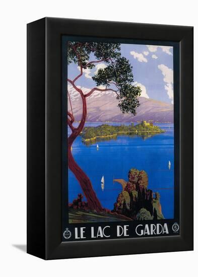 Italy - Lake Garda Travel Promotional Poster-Lantern Press-Framed Stretched Canvas