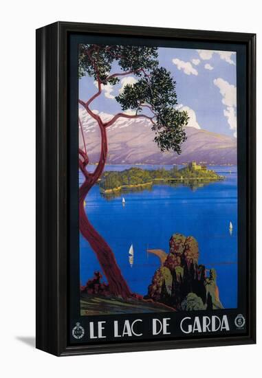 Italy - Lake Garda Travel Promotional Poster-Lantern Press-Framed Stretched Canvas