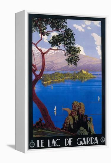 Italy - Lake Garda Travel Promotional Poster-Lantern Press-Framed Stretched Canvas