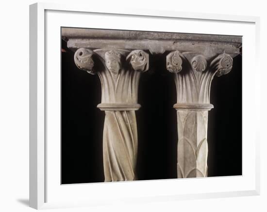 Italy, Lazio Region, Frosinone Province, Veroli, Cistercian Abbey of Casamari, Cloister, Detail-null-Framed Giclee Print