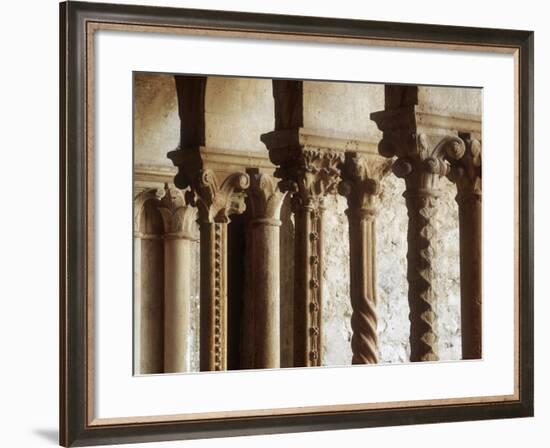 Italy, Lazio Region, Priverno, Cistercian Abbey of Fossanova, Cloister-null-Framed Giclee Print