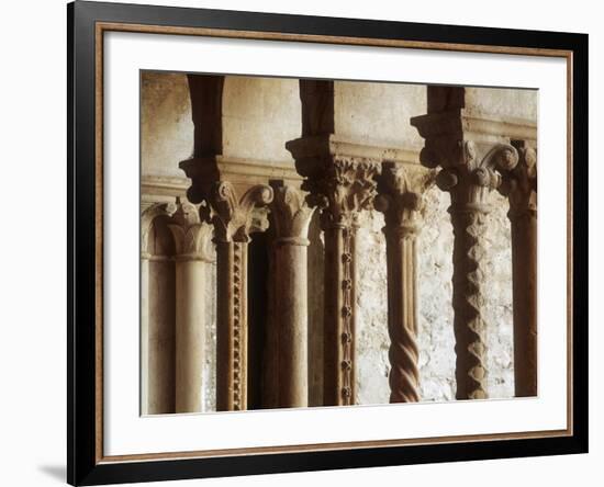 Italy, Lazio Region, Priverno, Cistercian Abbey of Fossanova, Cloister-null-Framed Giclee Print