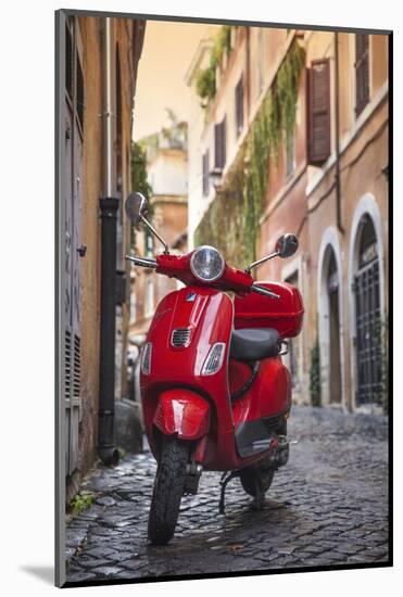 Italy, Lazio, Rome, Trastevere, Red Vespa-Jane Sweeney-Mounted Photographic Print