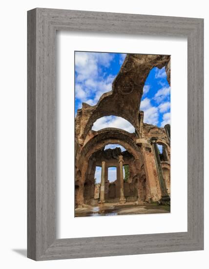 Italy, Lazio, Tivoli. Hadrian's Villa, UNESCO World Heritage Site. The Grand Thermae ruins.-Emily Wilson-Framed Photographic Print