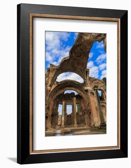 Italy, Lazio, Tivoli. Hadrian's Villa, UNESCO World Heritage Site. The Grand Thermae ruins.-Emily Wilson-Framed Photographic Print