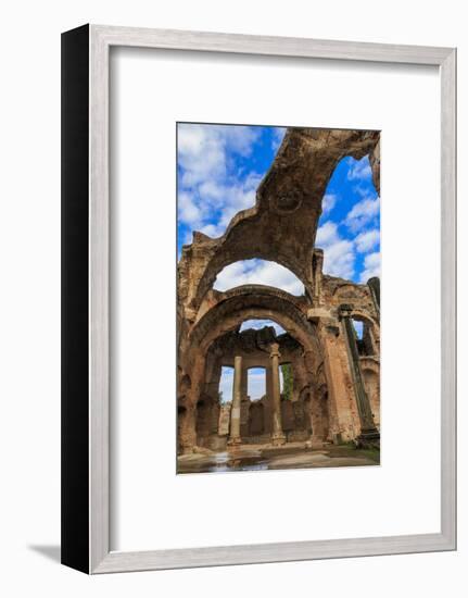 Italy, Lazio, Tivoli. Hadrian's Villa, UNESCO World Heritage Site. The Grand Thermae ruins.-Emily Wilson-Framed Photographic Print