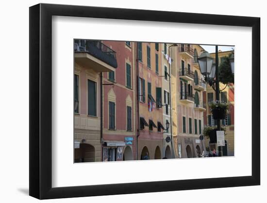 Italy, Liguria Province, Santa Margherita Ligure, pastel buildings-Alan Klehr-Framed Photographic Print