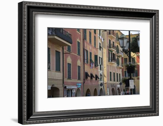 Italy, Liguria Province, Santa Margherita Ligure, pastel buildings-Alan Klehr-Framed Photographic Print