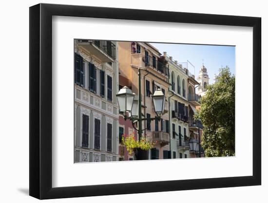 Italy, Liguria Province, Santa Margherita Ligure, pastel buildings-Alan Klehr-Framed Photographic Print