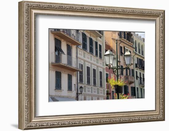 Italy, Liguria, Santa Margherita Ligure. Pastel buildings-Alan Klehr-Framed Photographic Print