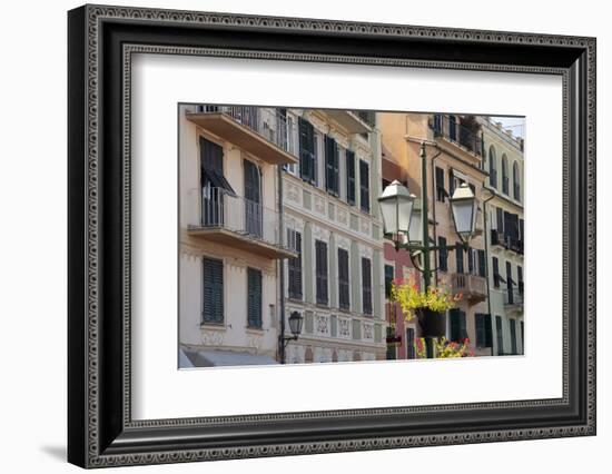 Italy, Liguria, Santa Margherita Ligure. Pastel buildings-Alan Klehr-Framed Photographic Print