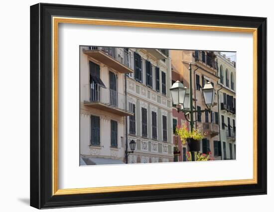 Italy, Liguria, Santa Margherita Ligure. Pastel buildings-Alan Klehr-Framed Photographic Print