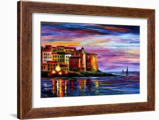 Italy Liguria-Leonid Afremov-Framed Art Print