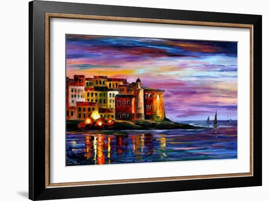 Italy Liguria-Leonid Afremov-Framed Art Print