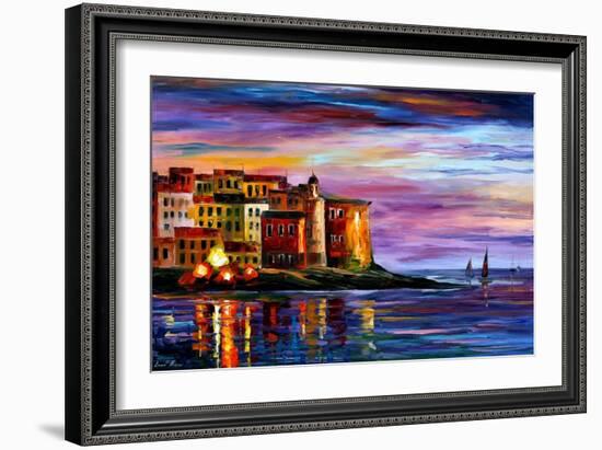 Italy Liguria-Leonid Afremov-Framed Art Print