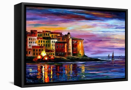 Italy Liguria-Leonid Afremov-Framed Stretched Canvas