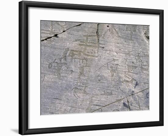 Italy, Lombardy, Brescia, National Park of Stone Carvings of Naquane, Camunian Rock Engravings-null-Framed Giclee Print