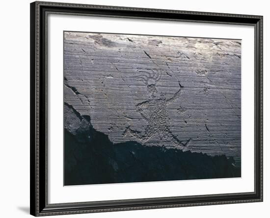 Italy, Lombardy, Brescia, National Park of Stone Carvings of Naquane, Camunian Rock Engravings-null-Framed Giclee Print