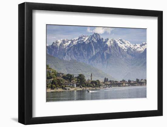 Italy, Lombardy, Lake Como, Northern Branch of Lake Como and the Town of Gravedona-ClickAlps-Framed Photographic Print