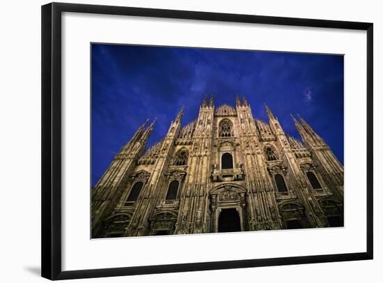 Italy, Lombardy, Milan, Duomo, Florence Cathedral at Dusk-Walter Bibikow-Framed Photographic Print