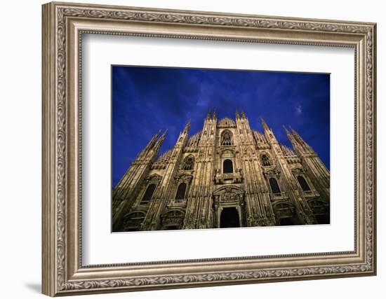 Italy, Lombardy, Milan, Duomo, Florence Cathedral at Dusk-Walter Bibikow-Framed Photographic Print