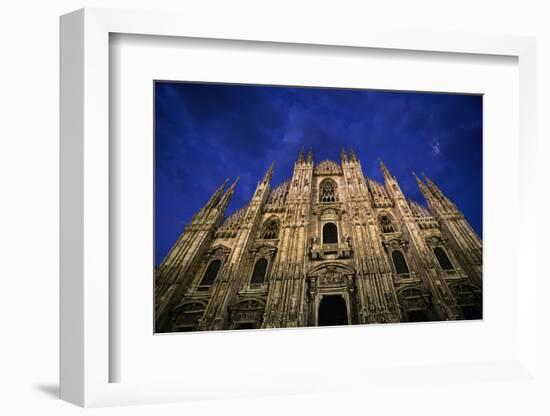 Italy, Lombardy, Milan, Duomo, Florence Cathedral at Dusk-Walter Bibikow-Framed Photographic Print