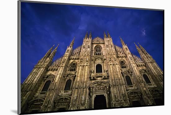 Italy, Lombardy, Milan, Duomo, Florence Cathedral at Dusk-Walter Bibikow-Mounted Photographic Print