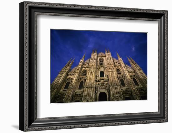 Italy, Lombardy, Milan, Duomo, Florence Cathedral at Dusk-Walter Bibikow-Framed Photographic Print