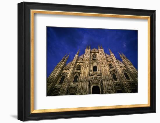 Italy, Lombardy, Milan, Duomo, Florence Cathedral at Dusk-Walter Bibikow-Framed Photographic Print